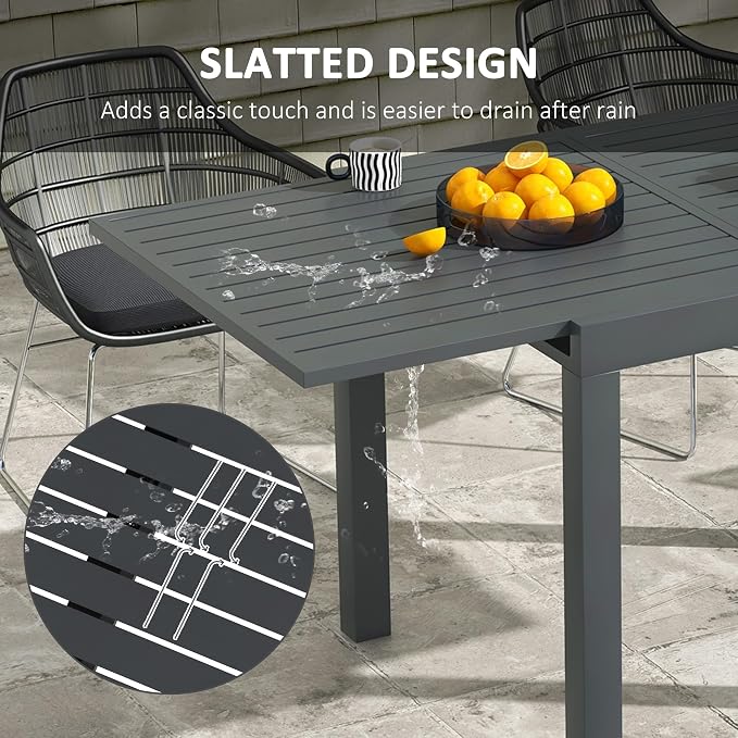Outsunny Expandable Patio Dining Table - Image 6