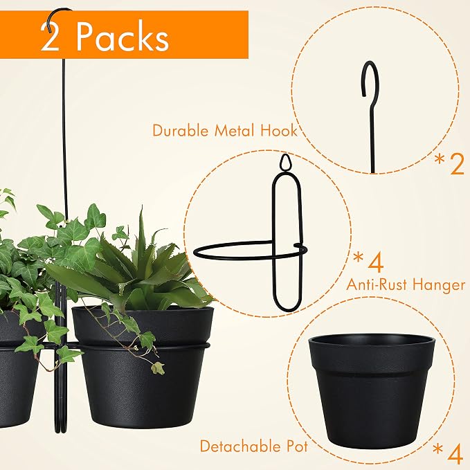 Gardzen Hanging Planters, Hanging Pots Holder - Image 4