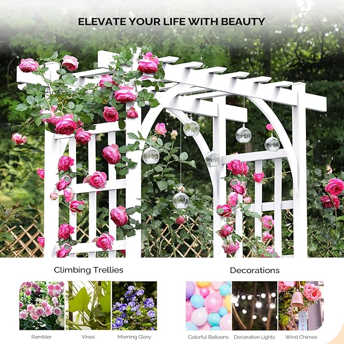 VINGLI Garden Arbor, PVC Wedding Arch - Image 5