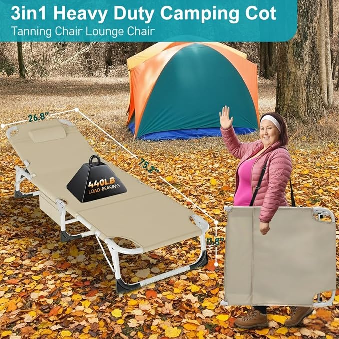 ABORON 3 in 1 Sun Tanning Chair Oversized - Image 6