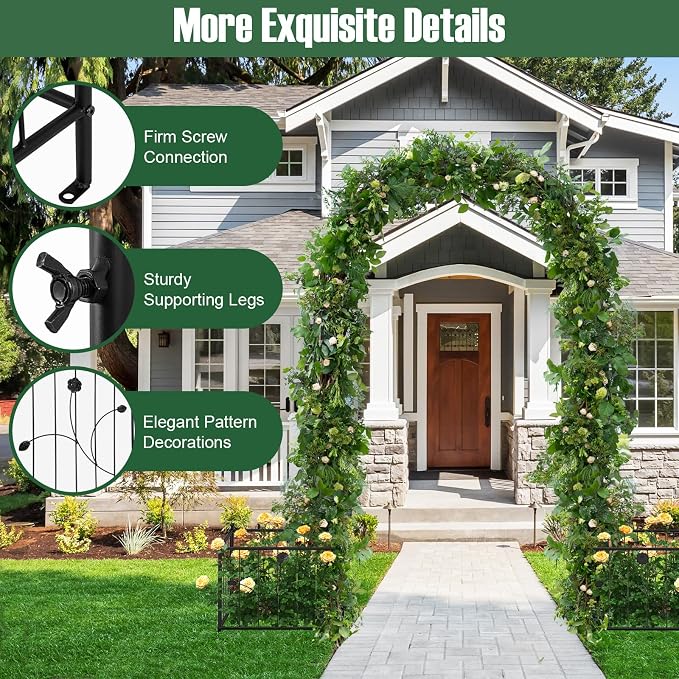 COSTWAY 2-in-1 Garden Arbor - Image 5