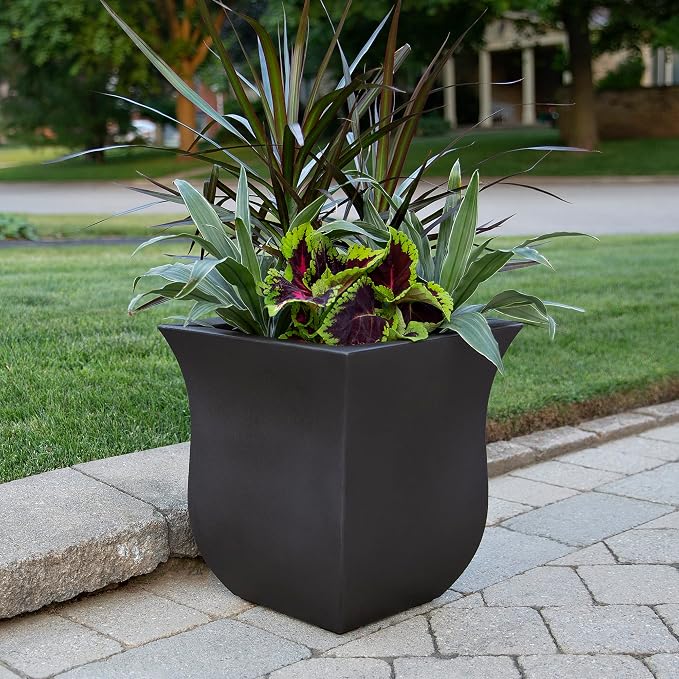 Mayne 5873-ES Polyethylene Planter, Espresso 16x16 - Image 3