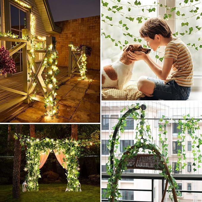 Outdoor Solar Fairy Lights, 39.3ft Ivy Fairy Lights - Image 7