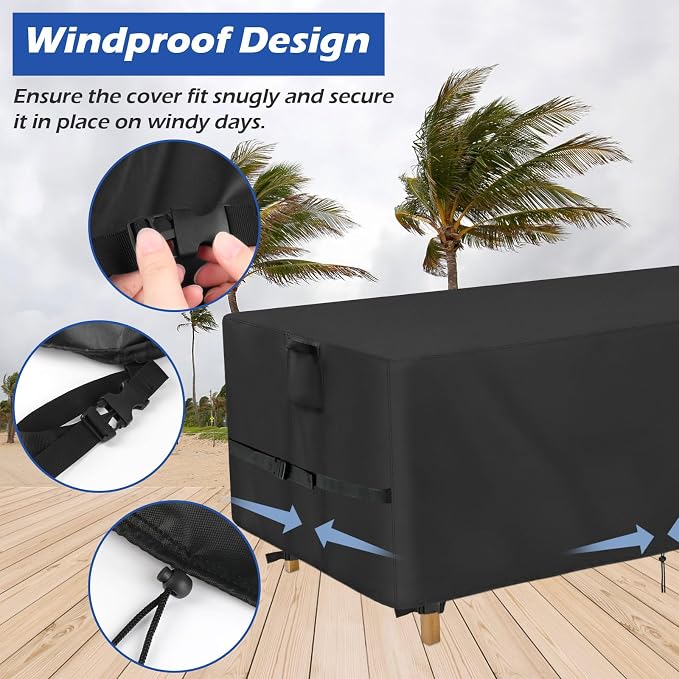 Outdoor Patio Daybed Cover, 68 Inch Waterproof Paito Sofa Cover, Furniture - Image 5
