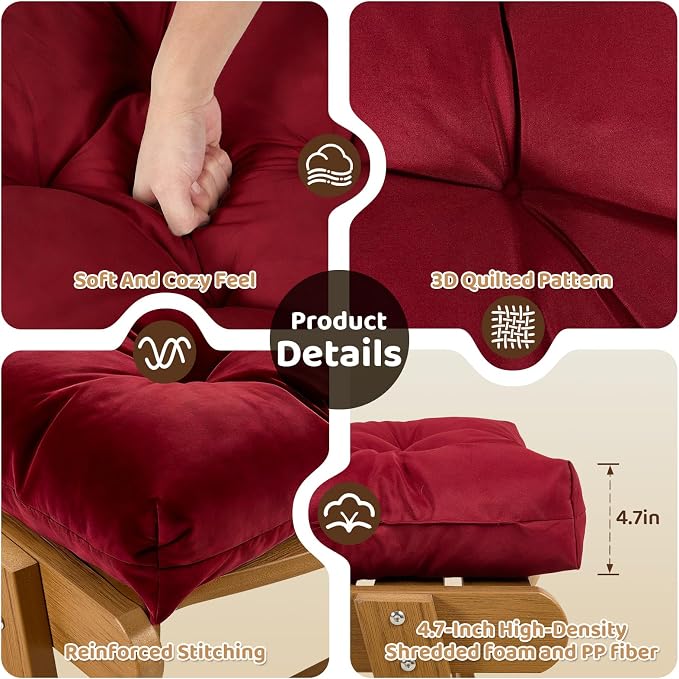 Waterproof Outdoor Chaise Lounge Chair Cushion, Replacement Lounge Chair - Image 6
