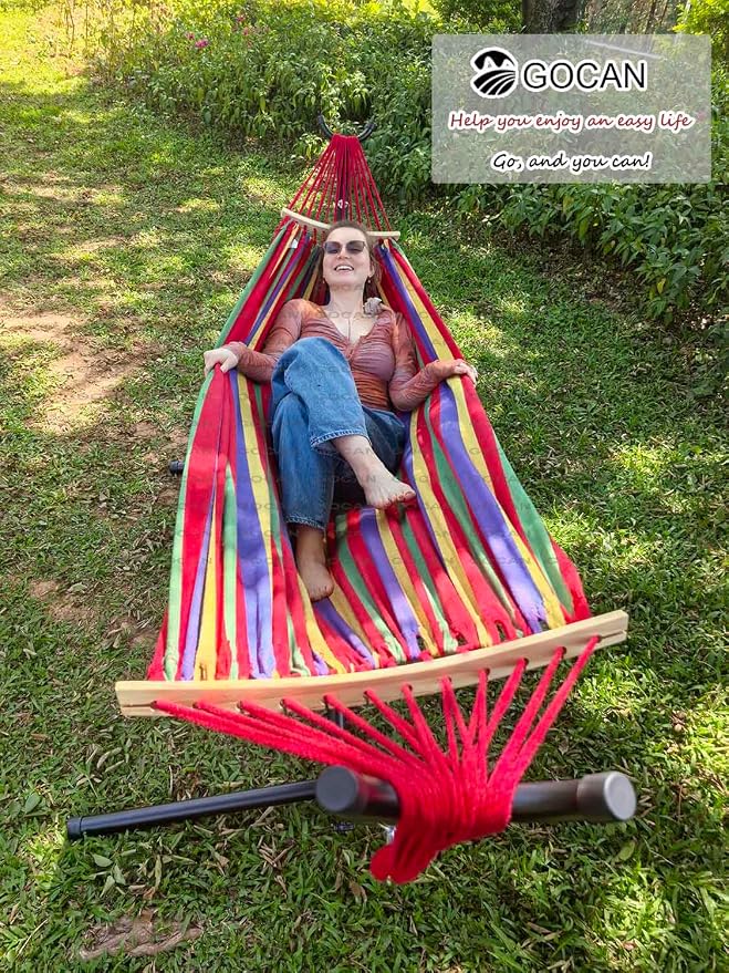Double Hammock 2 Person Extra Large 220x160cm Total Length 330cm Load 500lb - Image 3