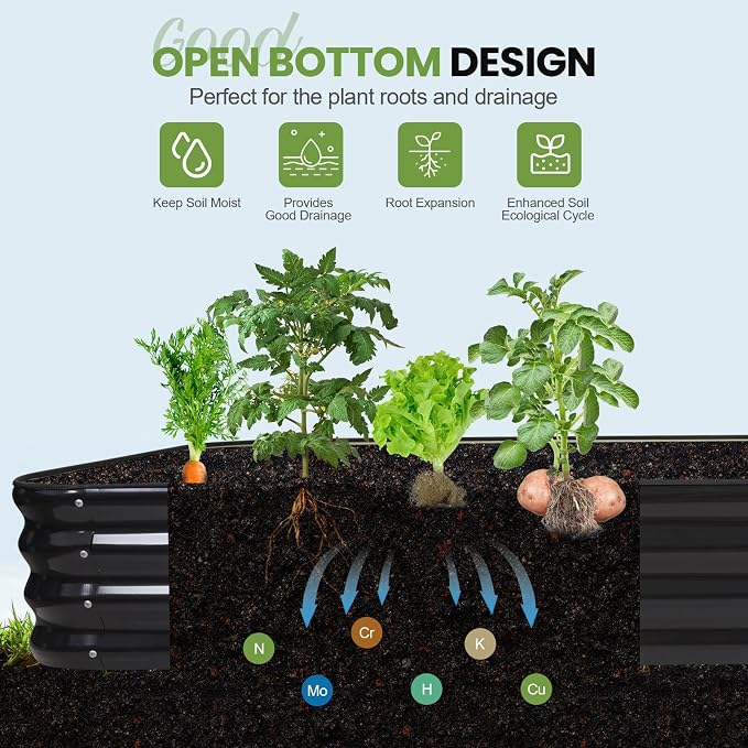 5-in-1 Adjustable Raised Garden Bed Kit | Galvanized Planter Boxes - Image 6