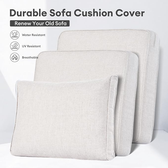 ovios Patio Cushion Covers, Waterproof Cushion Cover - Image 3