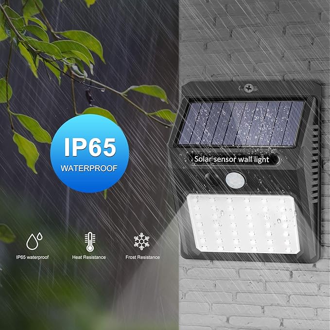 Solar Lights Outdoor, Solar Security Lights Solar Motion Sensor Lights Wireless - Image 4