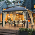 YOLENY 12'x12' Hardtop Gazebo, Permanent Outdoor Aluminum Patio Gazebo by YOLENY