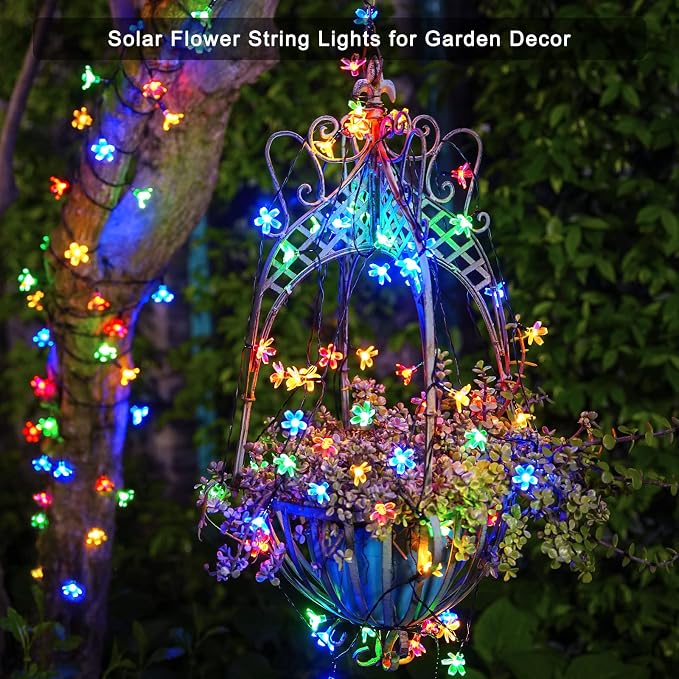 JMEXSUSS Solar String Lights Outdoor Waterproof, 2 Pack Each 30.6FT 50LED - Image 6