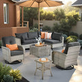 Outdoor Sectional Patio Furniture Set, 8 Pieces Wicker Conversation Sets L by CAODOCPatioFurniture