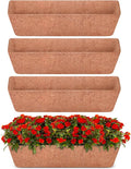 Halatool 4 Pack 24 Inch Window Box Liners, Pre-Formed Coco Fiber Replacement by HALATOOL