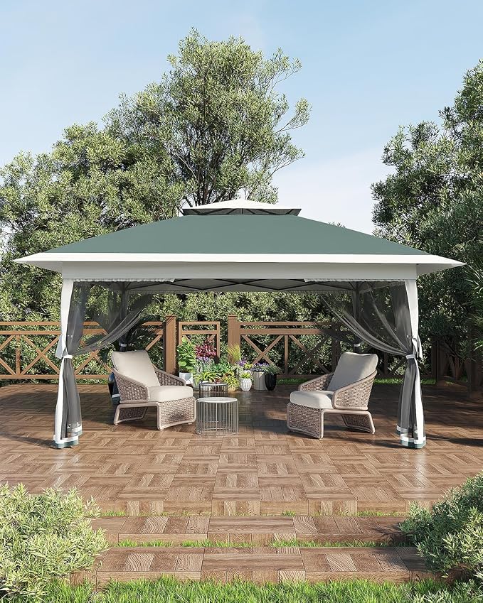 Canopy Tent 12x12 ft, Pop Up Gazebo One-Push Setup - Image 11