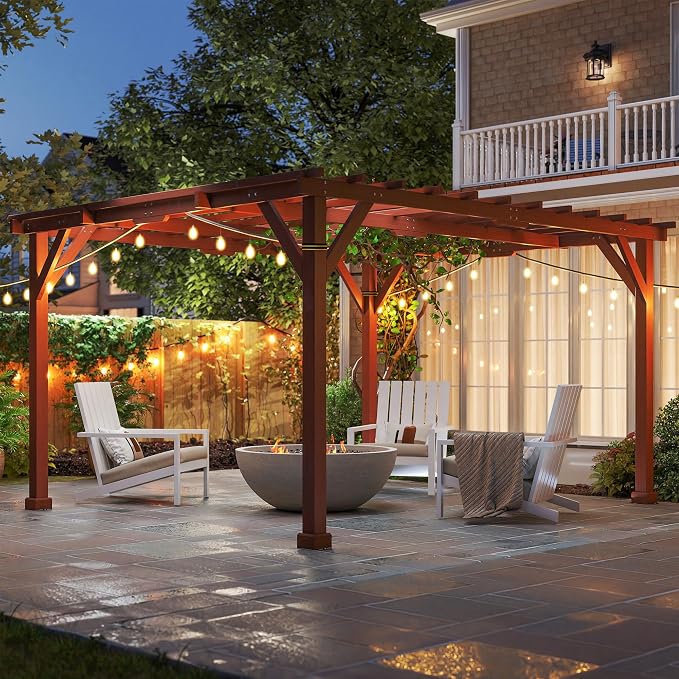 Outsunny 11' x 12.5' Outdoor Wood Pergola by Outsunny