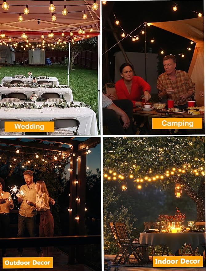 Abeja 50FT G40 Globe String Lights, Outdoor Patio String Lights - Image 7