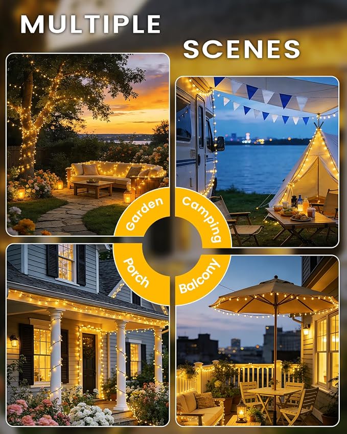 OZS 6 Pack 480LED Solar String Lights - Image 6