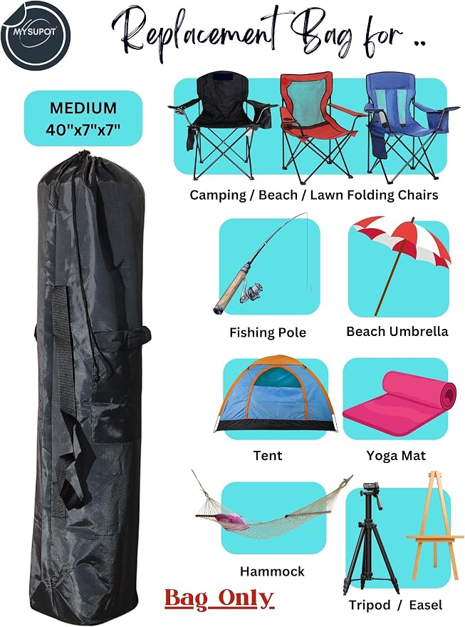 40"x7"x7" Replacement Bag for Folding Camping Chair, Camp Chairs, Yoga Mat - Image 5