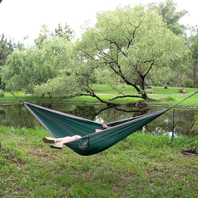 Camping Hammock, Super Lightweight Portable Parachute Hammock - Image 7