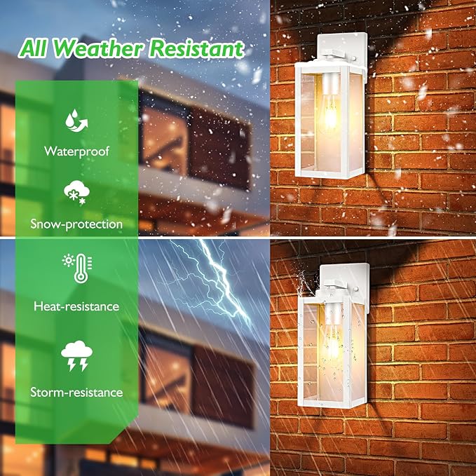 BesLowe Outdoor Wall Light Fixtures, Exterior Waterproof Wall Lanterns - Image 2