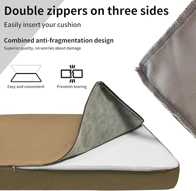 Olefin Twin Outdoor Porch Swing Bed Mattress Cover Waterproof, Twin Size Patio - Image 5
