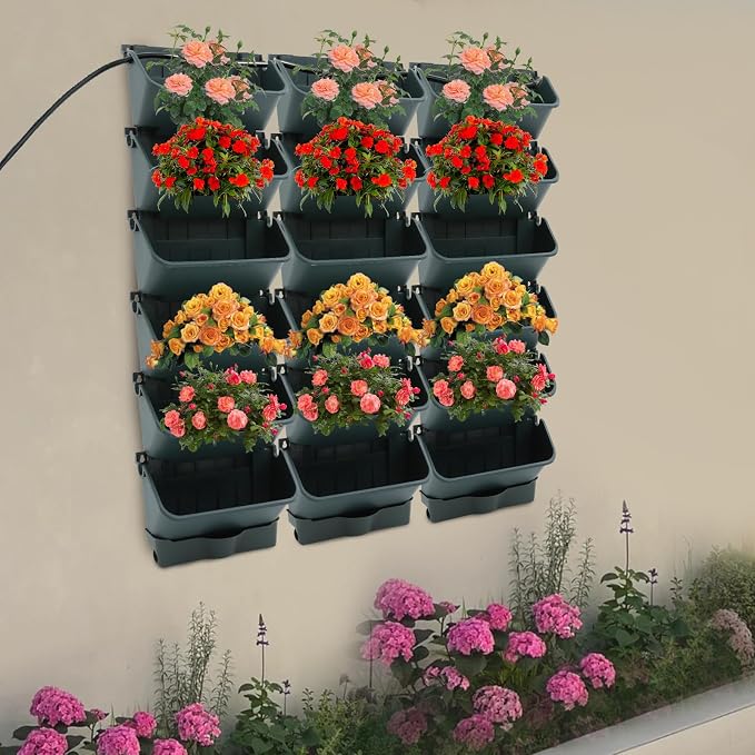 18 Pots Self-Watering Vertical Garden Planter Wall Mounted, - Image 8