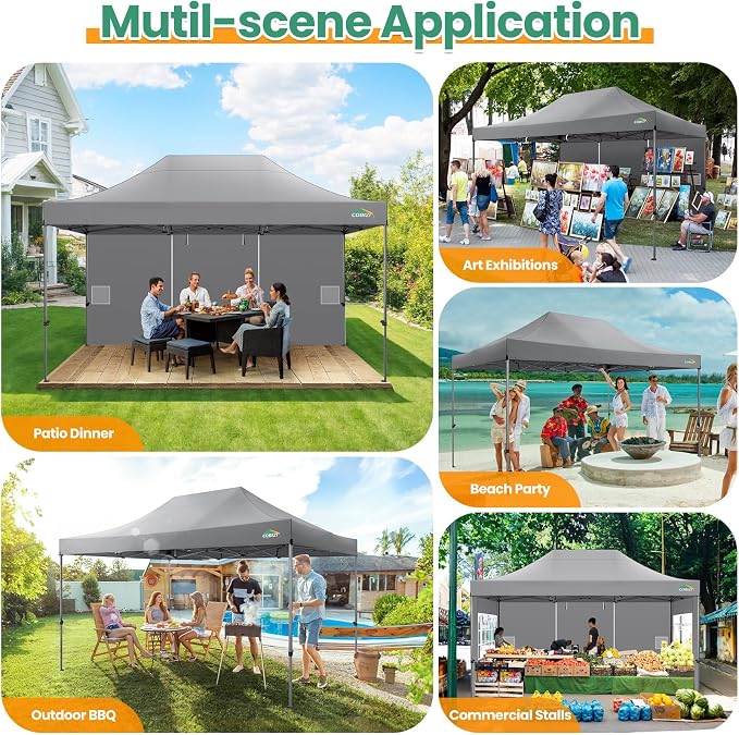 COBIZI 10x15 FT Heavy Duty Pop up Canopy - Image 6