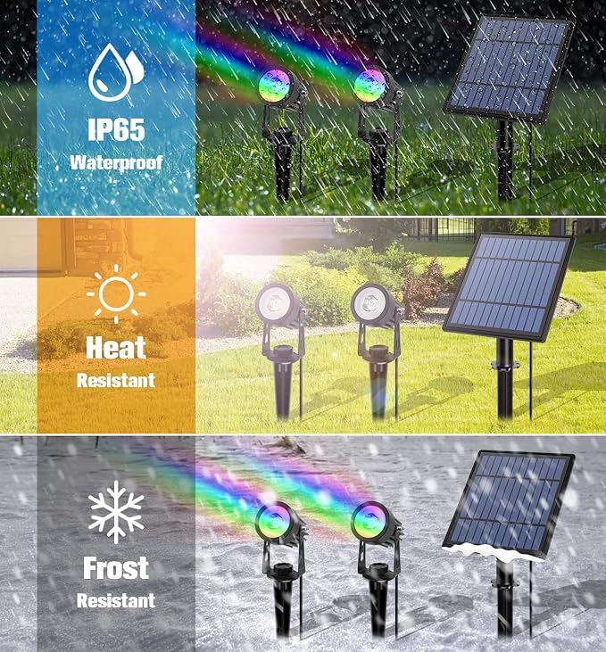 APONUO Metal Solar Spot Lights Outdoor - Image 4