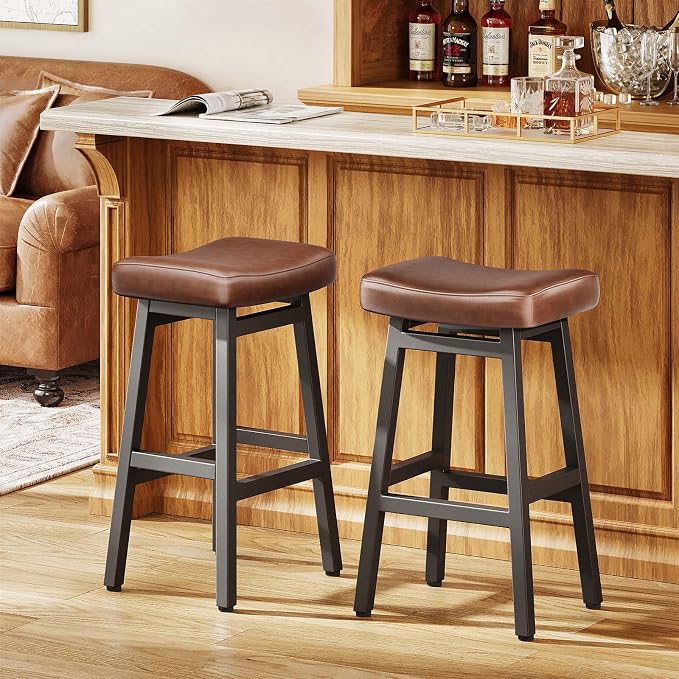 29 Inches Bar Stools Set of 2, Bar Height Barstools by Raynesys
