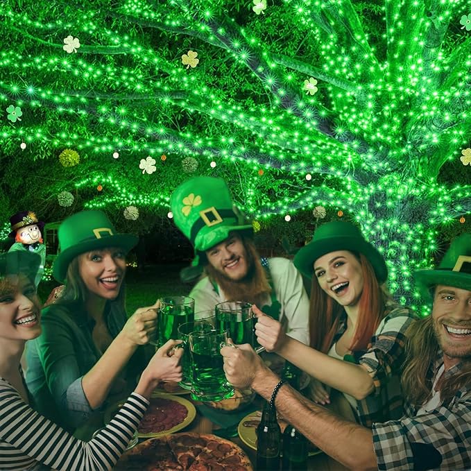 Joomer St. Patrick's Day Green String Lights - 66FT 200LED RGB String Lights - Image 3