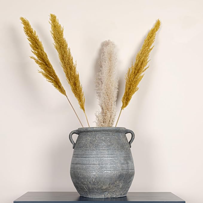 Creative Co-Op Whitewashed Terra-Cotta Urn - Image 7