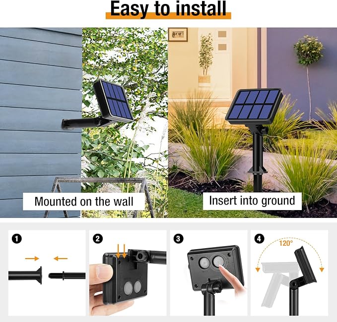 btfarm 4 Pack Solar String Lights Outdoor - Image 6