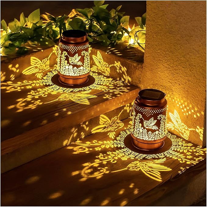 Hummingbird Solar Lanterns Outdoor Waterproof Hanging Solar Lights Hummingbird - Image 3