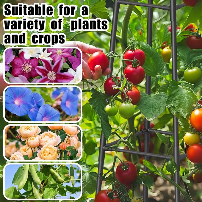 4FT Obelisk Trellis for Climbing Plants Outdoor, 16mm Rust-Proof Extra - Image 5