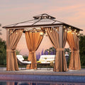 Aoxun 10'x10' Hardtop Gazebo, Outdoor Metal Gazebo by Aoxun