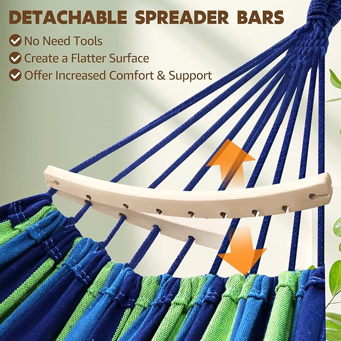 Chihee Cotton Hammock Large Soft Breathable Camping Hammock Holds Up to 660lbs - Image 3