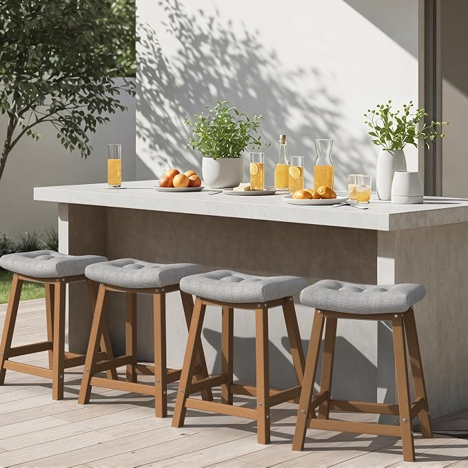 Ciokea 4 Set 24" Outdoor Bar Stools by CIOKEA