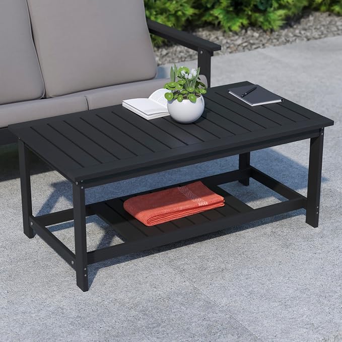 BizChair Two Tiered Commercial Grade Adirondack Coffee Table - Image 4