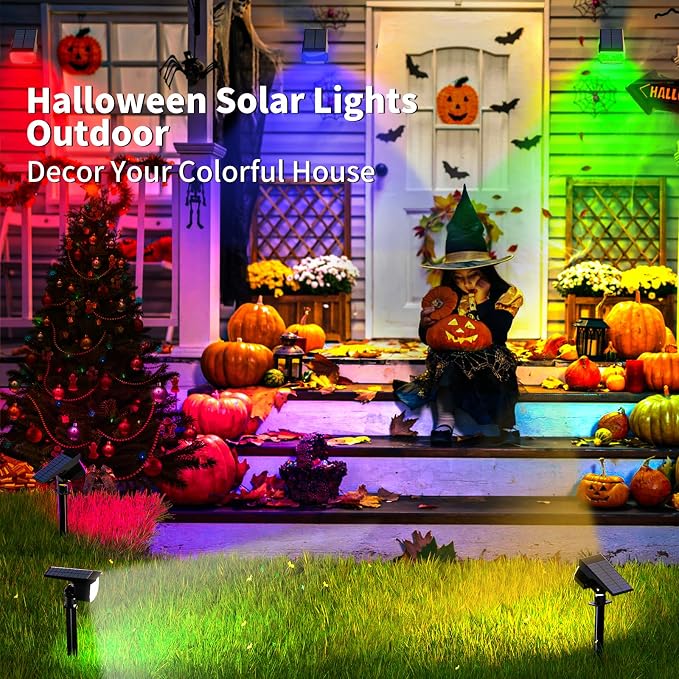 Solar Spot Lights Outdoor Color Changing, Christmas Landscape Spotlights - Image 6