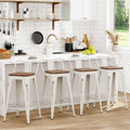 WENTMENT Bar Stools Set of 4 Counter Height Bar Stools Metal Barstools by WENTMENT