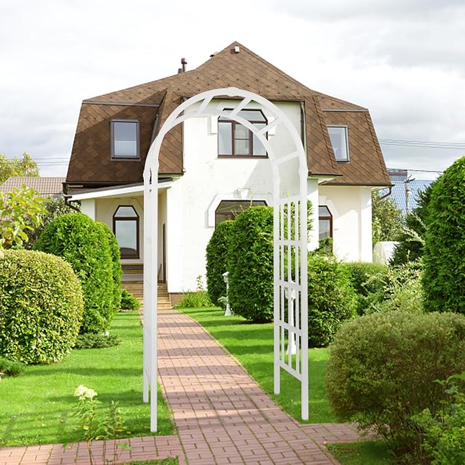 Outvita PVC Garden Arbor, Arch Trellis - Image 5