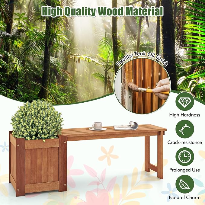 Giantex Set of 2 Outdoor Bench - Image 9