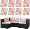 8Pcs Outdoor Cushion Covers, Patio Cushion Covers, Stretch Elastic Slipcovers by dreahoteztil