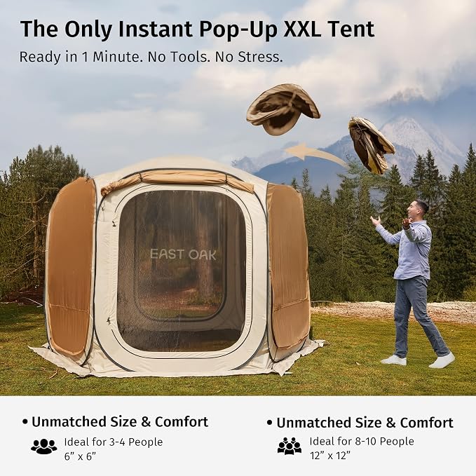 East Oak 10×10 FT Pop Up Canopy Tent - Image 2