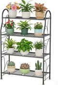 SORCEDAS Plant Stand Indoor Outdoor Plant Shelf 4 Tier Metal Corner Flower by SpecialYourHome