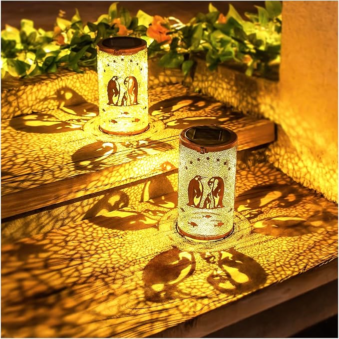 Penguin Solar Lanterns Outdoor Waterproof Hanging Solar Lights Penguin Gifts - Image 3
