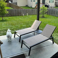 PURPLE LEAF Extra Large Outdoor Chaise Lounge 4 Pieces Aluminum Patio Lounge by PURPLELEAF