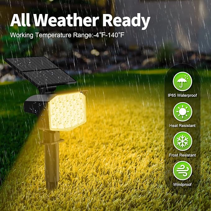 Solar Spot Lights Outdoor, Adjustable Solar Lights Outdoor Waterproof IP65 - Image 6