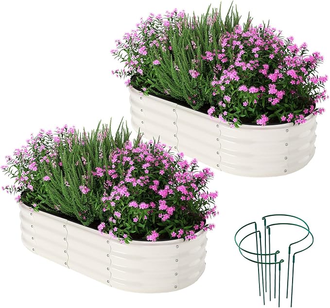 Galvanized Metal Planter Raised Garden Bed Kit by ZFHgarden