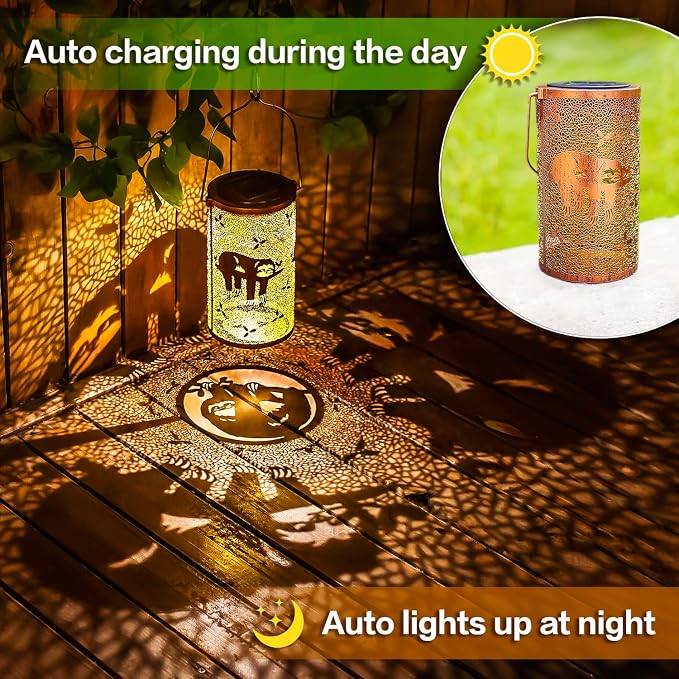 Sloth Solar Lanterns Outdoor Waterproof Hanging Solar Lights Sloth Gifts - Image 4